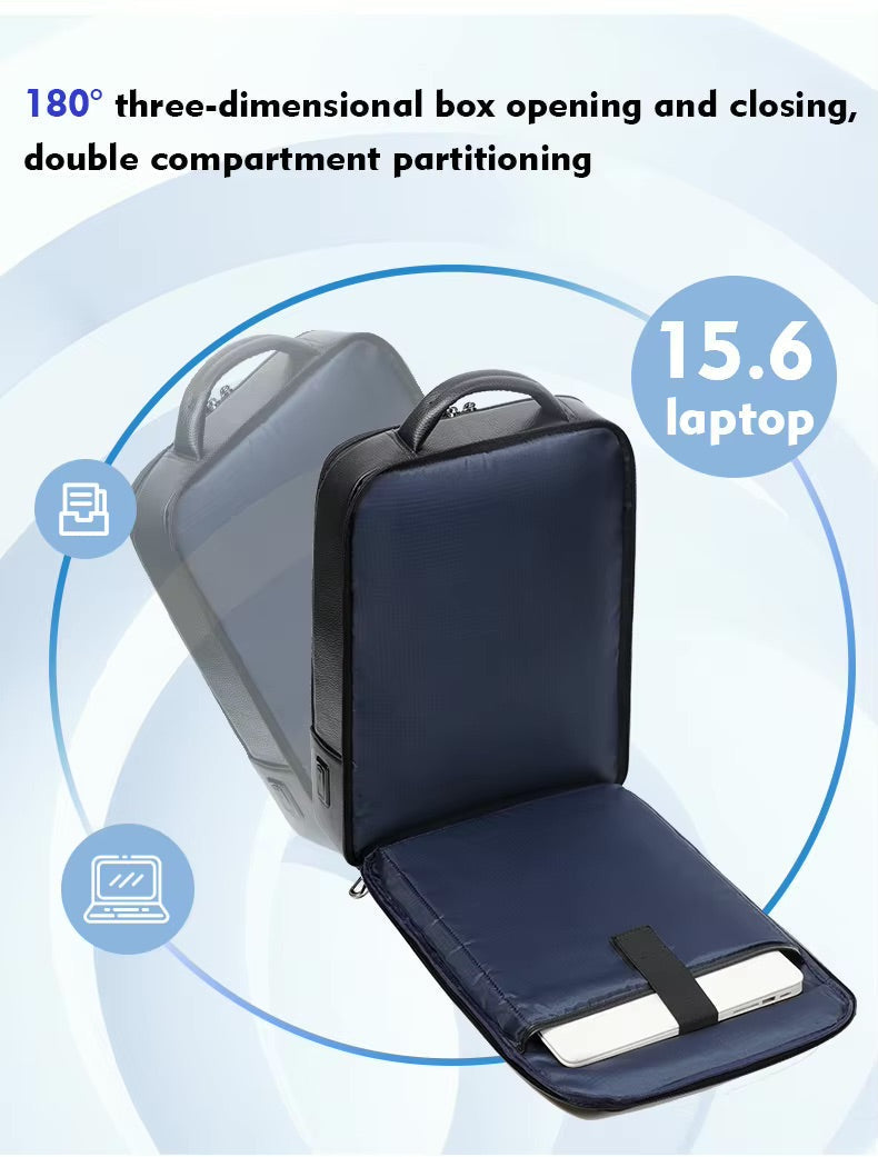 Premium Genuine Leaer Laptop Bapa Business And Travel Bag Wi Usb Charging Port