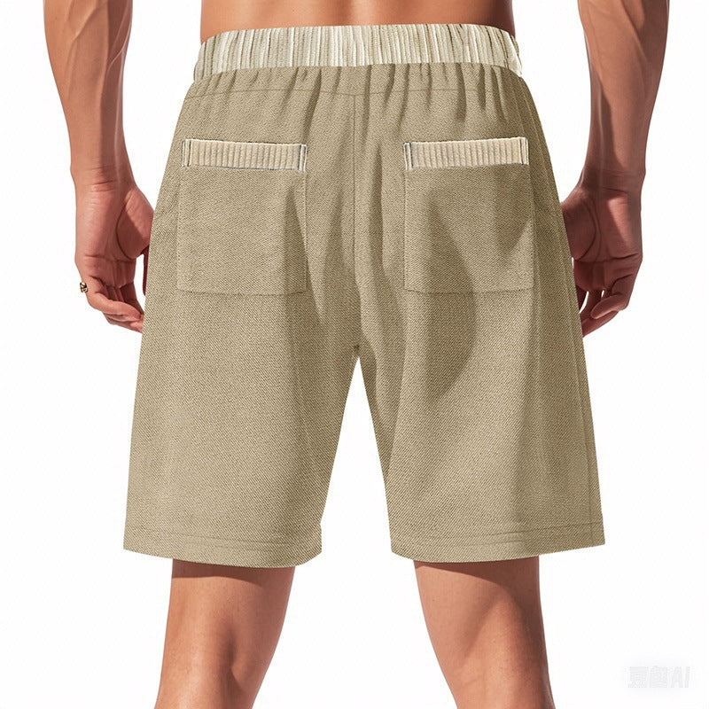 Mens Contrast Paneled Elasticated Shorts Mta1742c1x