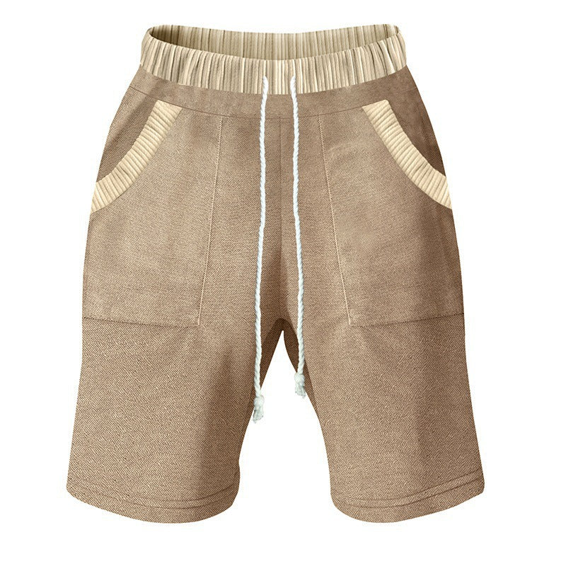 Mens Contrast Paneled Elasticated Shorts Mta1742c1x