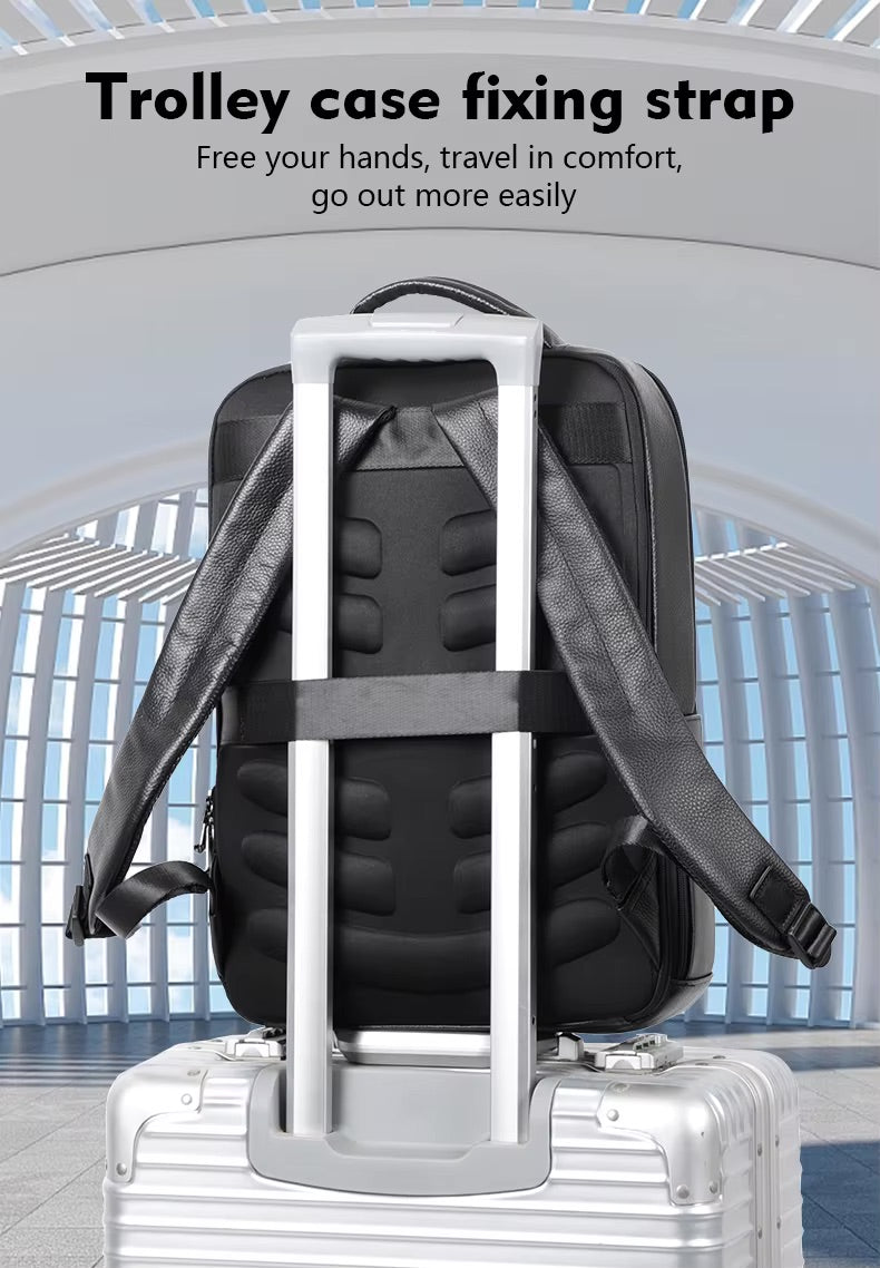 Premium Genuine Leaer Laptop Bapa Business And Travel Bag Wi Usb Charging Port