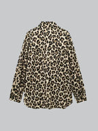 Chic Leopard Print Button Up Blouse - AngraBech