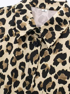 Chic Leopard Print Button Up Blouse - AngraBech
