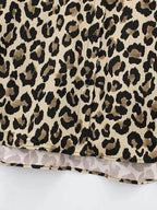 Chic Leopard Print Button Up Blouse - AngraBech