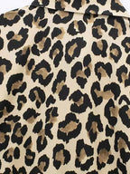 Chic Leopard Print Button Up Blouse - AngraBech