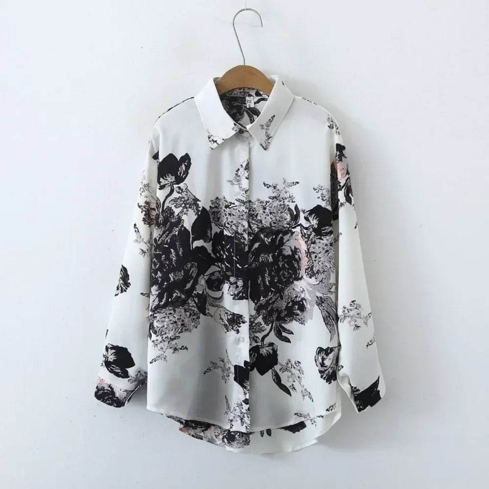 Colourful Vintage Lightweight Printed Blouse - AngraBech