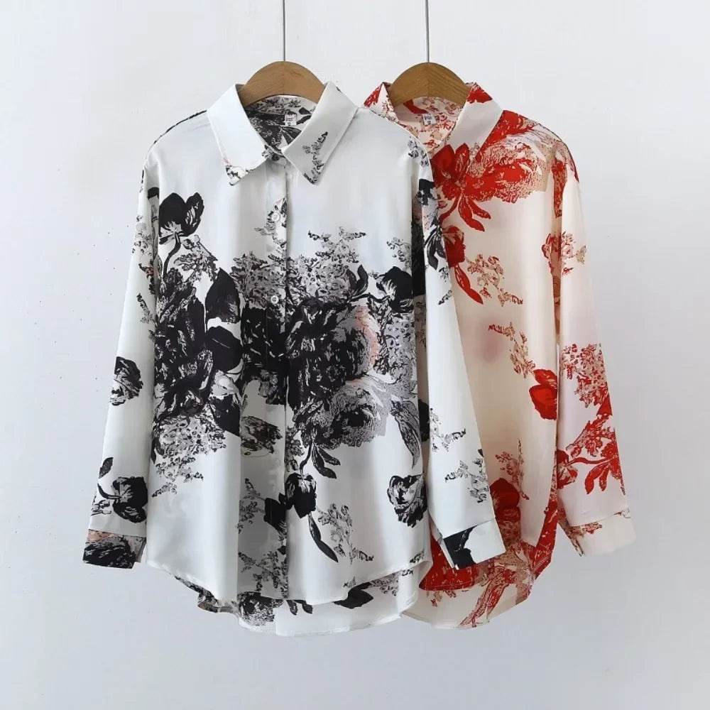 Colourful Vintage Lightweight Printed Blouse - AngraBech