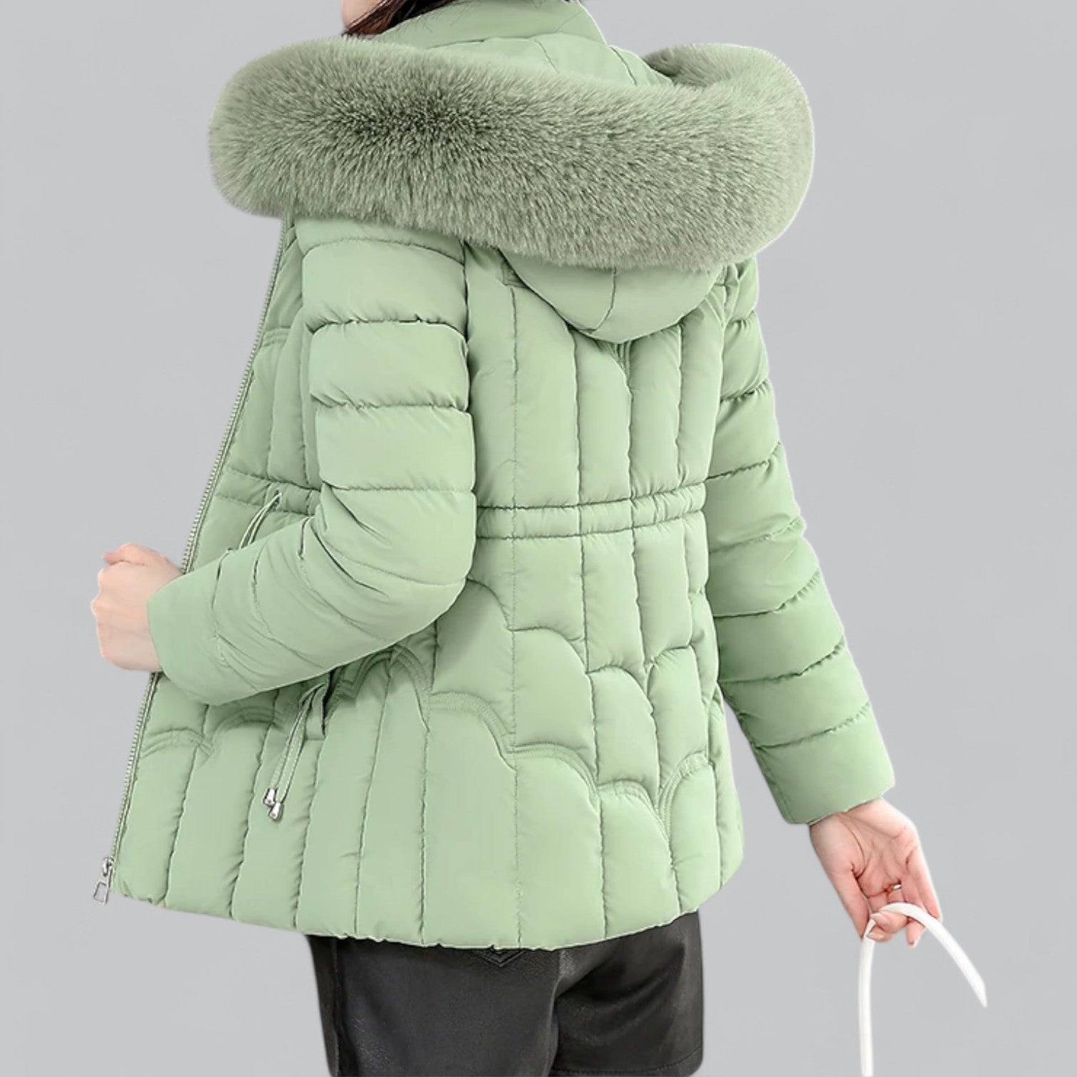 Faux Fur Trim Parka Puffer Down Coat