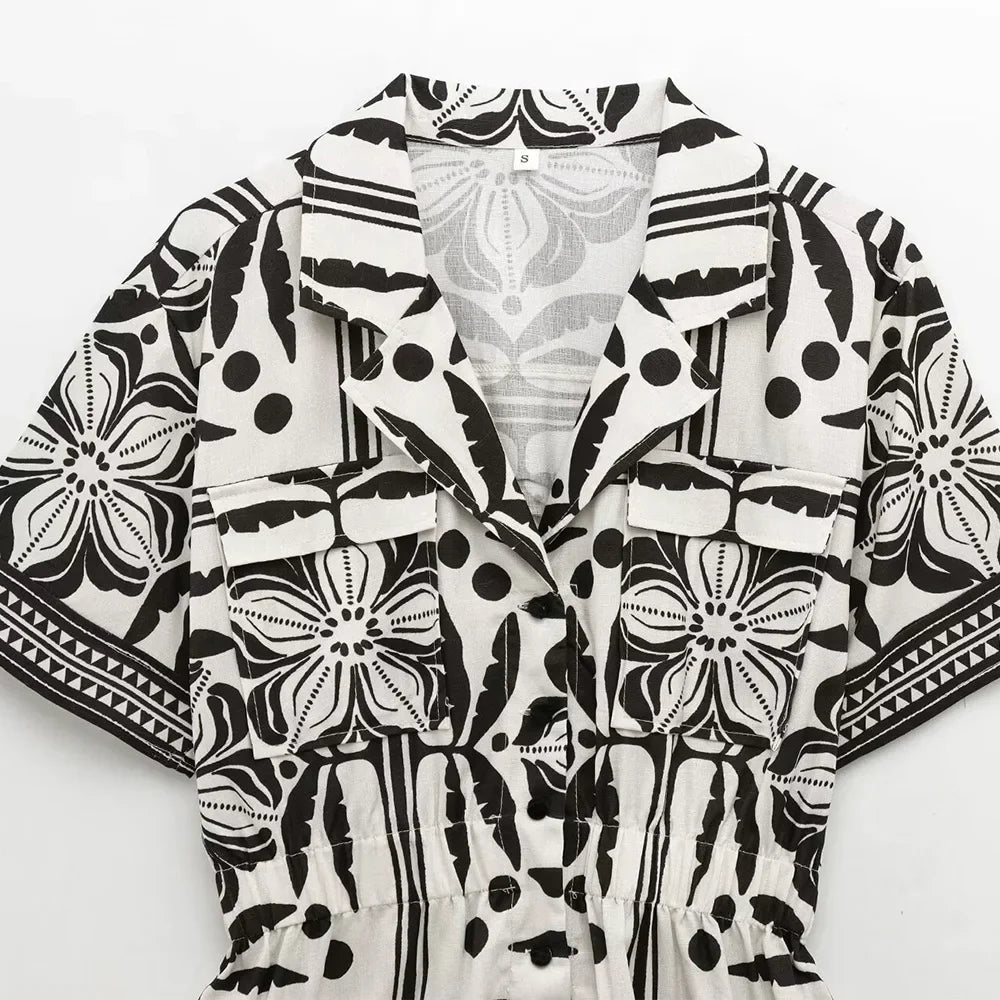 Women's Floral Print Short Blouses