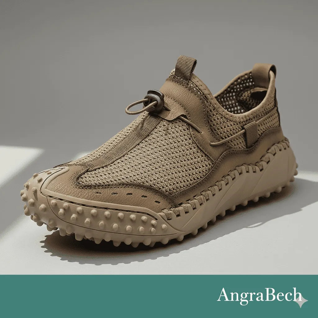 Mens Mesh Slip On Hiking Sneakers