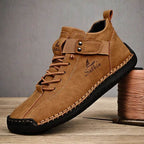 Mens Handmade Leaer Ankle Shoes 1 - AngraBech