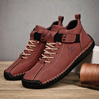 Mens Handmade Leaer Ankle Shoes 1 - AngraBech