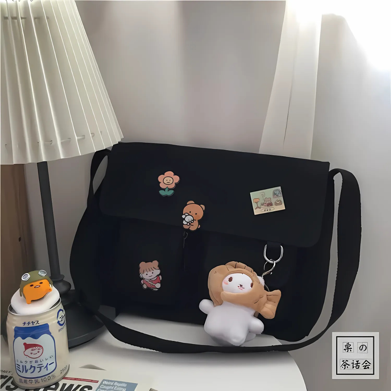 Harajuku Canvas Messenger Bag Kawaii Shoulder School Crossbody