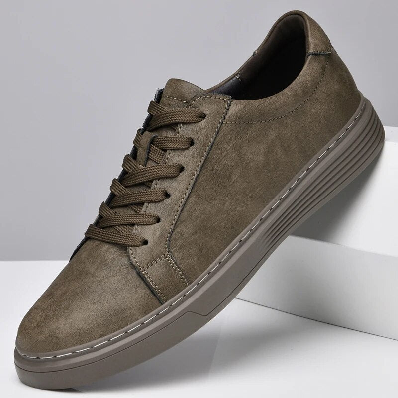 Minimalist Suede Leather Sneakers
