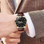 Luxury Waterproof Leaer Quartz Watch - AngraBech