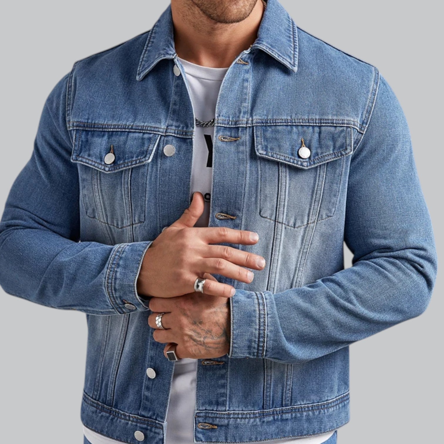 Slim Fit Casual Denim Jacket