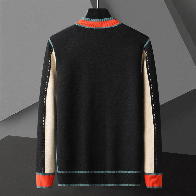 Mens Knit Heritage Colorblo Cardigan - AngraBech