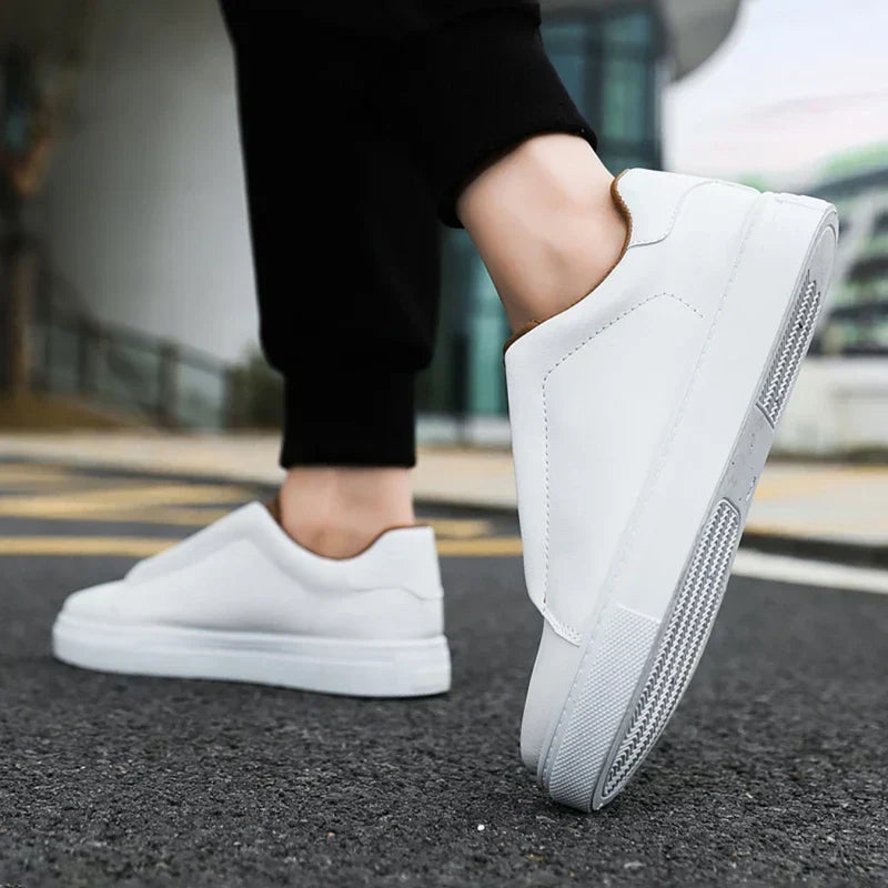  Premium Leather Slip-On Minimalist Sneakers