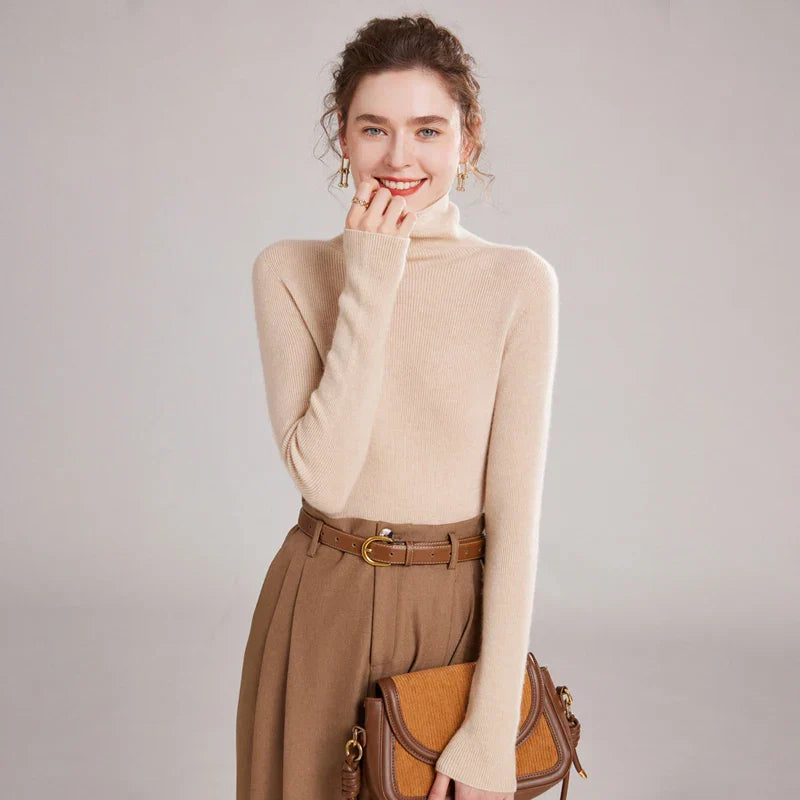 Pure Cashmere Slim Fit  Turtleneck Sweater