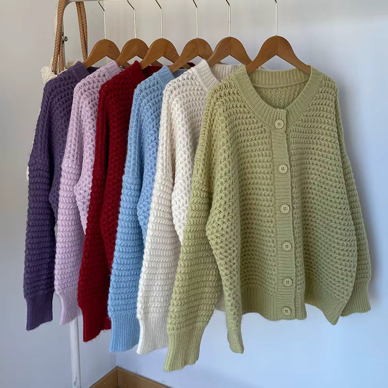 KOREAN-STYLE WOOL CARDIGAN