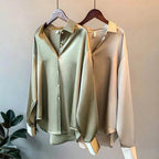 Womens Chic Soft Button Down Blouse - AngraBech