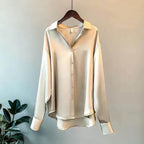 Womens Chic Soft Button Down Blouse - AngraBech