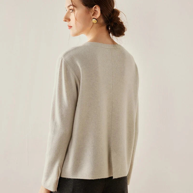 Spring Cashmere Knitted Loose Bottom Cardigan
