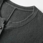 Spring Cashmere Knitted Loose Bottom Cardigan - AngraBech