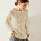 Spring Pure Cashmere Knit Pullover 1 - AngraBech