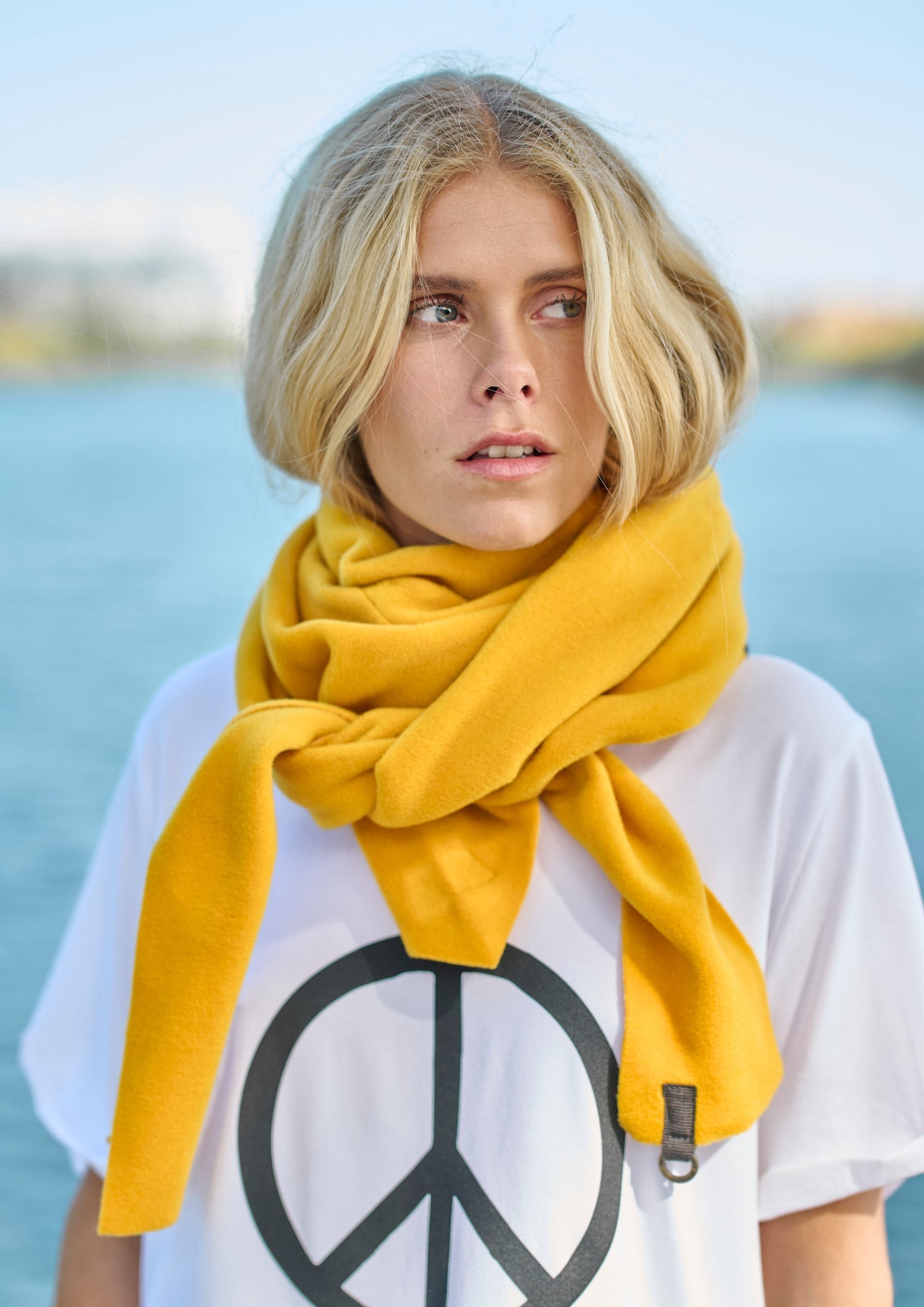 HENRIETTE STEFFENSEN COPENHAGEN TRIANGLE SCARF - 4051 SCARFS SAFRAN 701