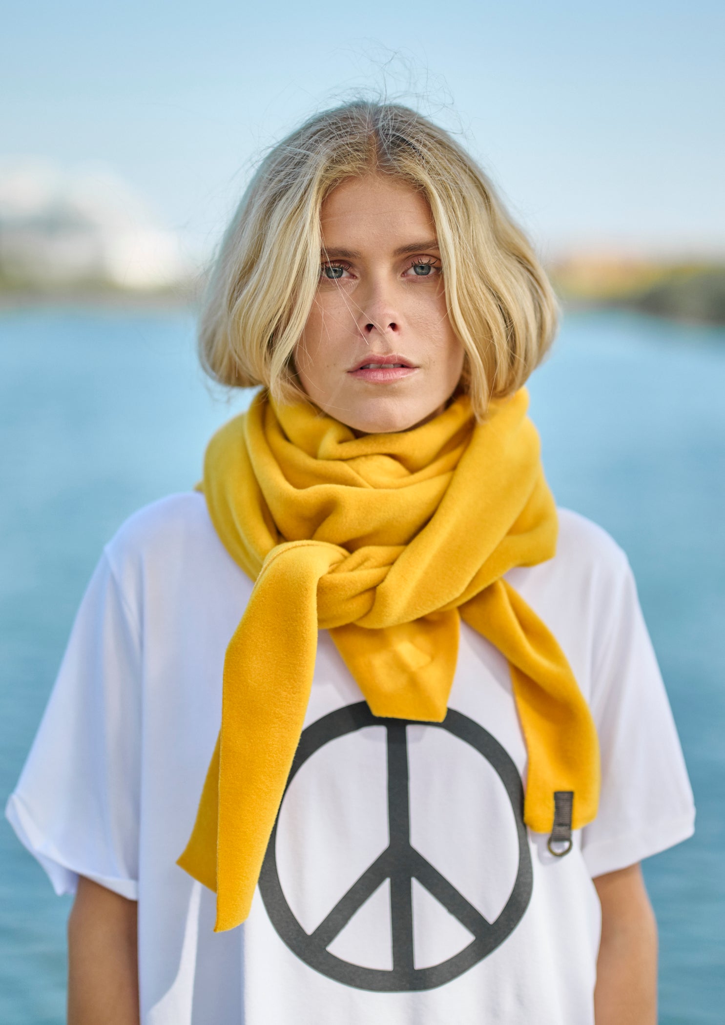 HENRIETTE STEFFENSEN COPENHAGEN TRIANGLE SCARF - 4051 SCARFS SAFRAN 701