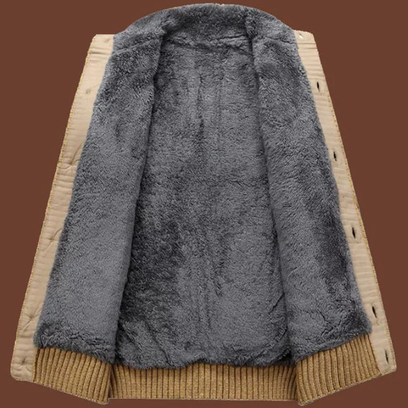 Thic Cable Knit Wool Cardigan Jacket