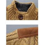 Ic Cable Knit Wool Cardigan Jaet - AngraBech