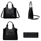 Trendy Croc Embossed Leaer Handbag - AngraBech