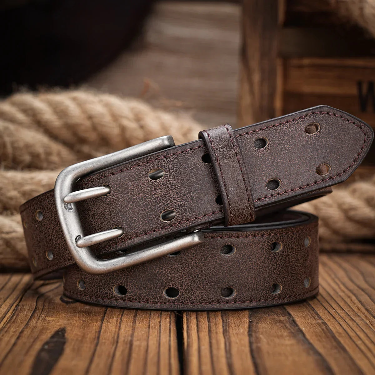 Vintage Western PU Leather Unisex Belt