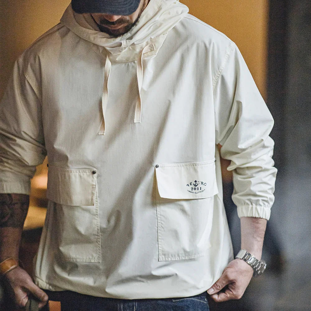 Vintage Windproof Deck Smock Hoodie