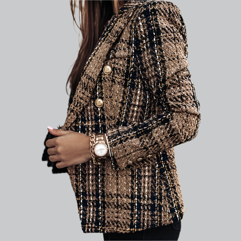 Classy Checkered Blazer for Women