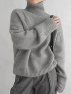 Womens Merino Wool Turtlene Knit Sweater 1 - AngraBech