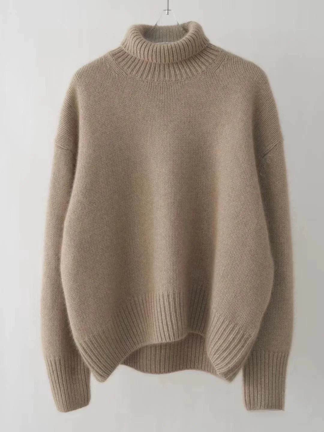 Womens Merino Wool Turtlene Knit Sweater 1 - AngraBech