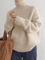 Womens Merino Wool Turtlene Knit Sweater 1 - AngraBech