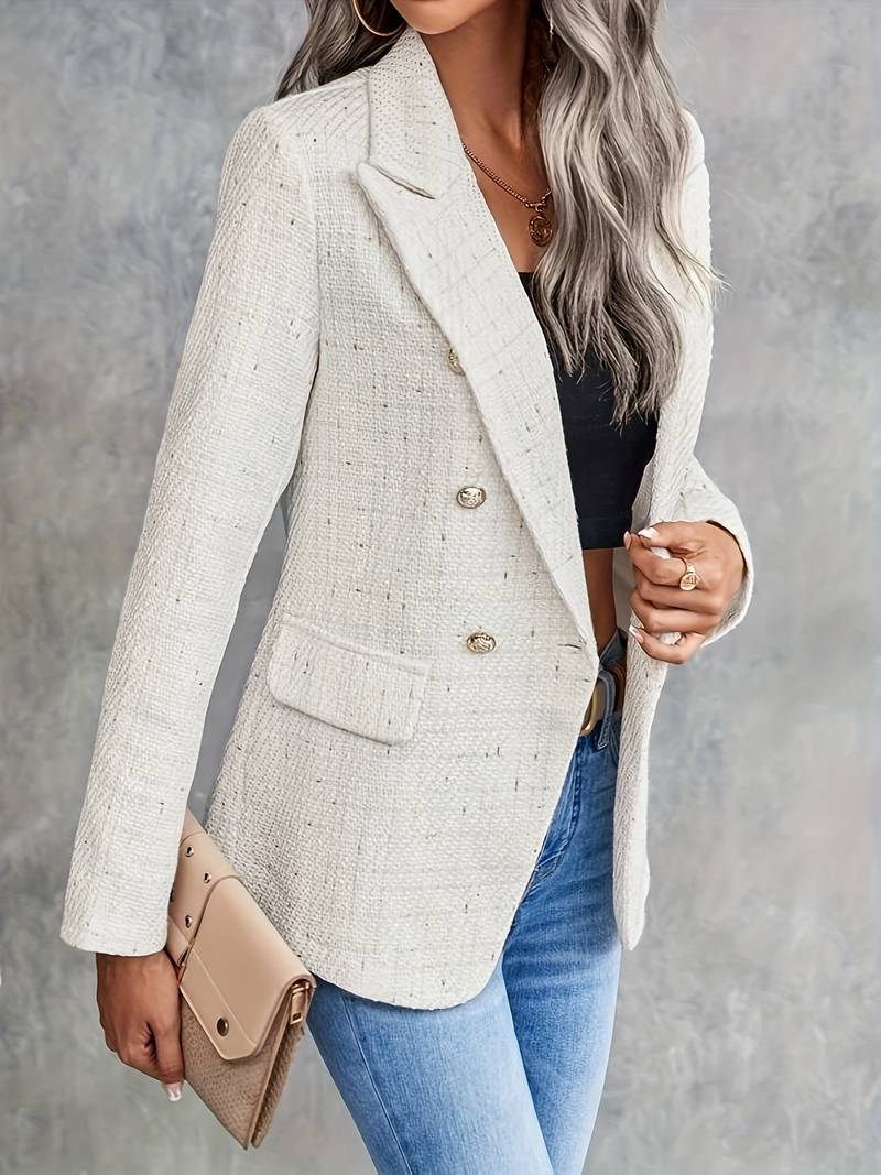 Women's Textured Double Breasted Blazer