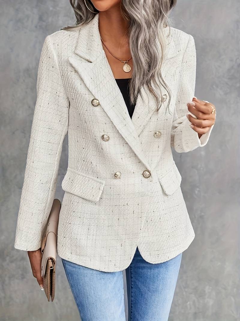 Women's Textured Double Breasted Blazer
