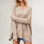 Womens V Ne Loose Fit Sweater - AngraBech