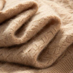 Womens Wool Knit Textured Short Sleeve Sweater 1 - AngraBech