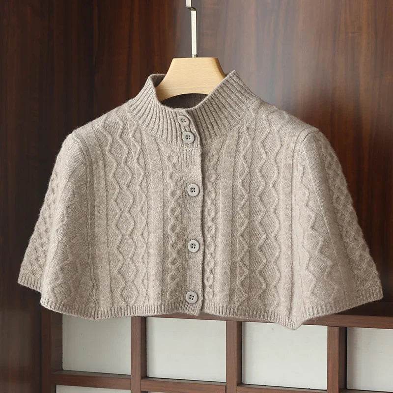 Womens Wool Shawl Knit Cardigan Jaet 1 - AngraBech