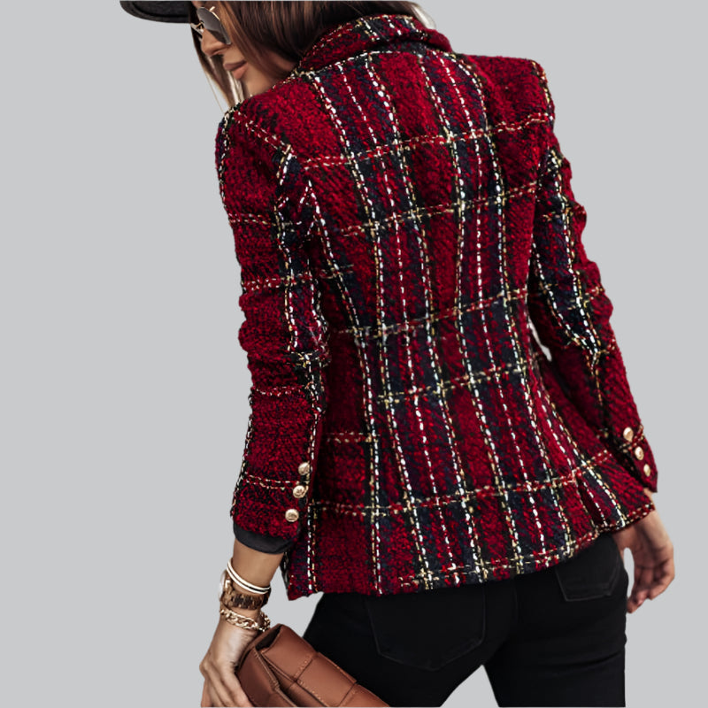 Classy Checkered Blazer for Women