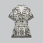 Womens Floral Print Short Blouses - AngraBech