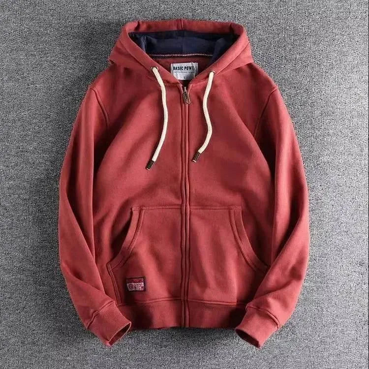 Mens Soft Zip Up Fleece Hoodie - AngraBech