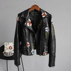 Stylish Women S Floral Leaer Jaet - AngraBech