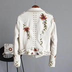 Stylish Women S Floral Leaer Jaet - AngraBech