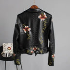 Stylish Women S Floral Leaer Jaet - AngraBech